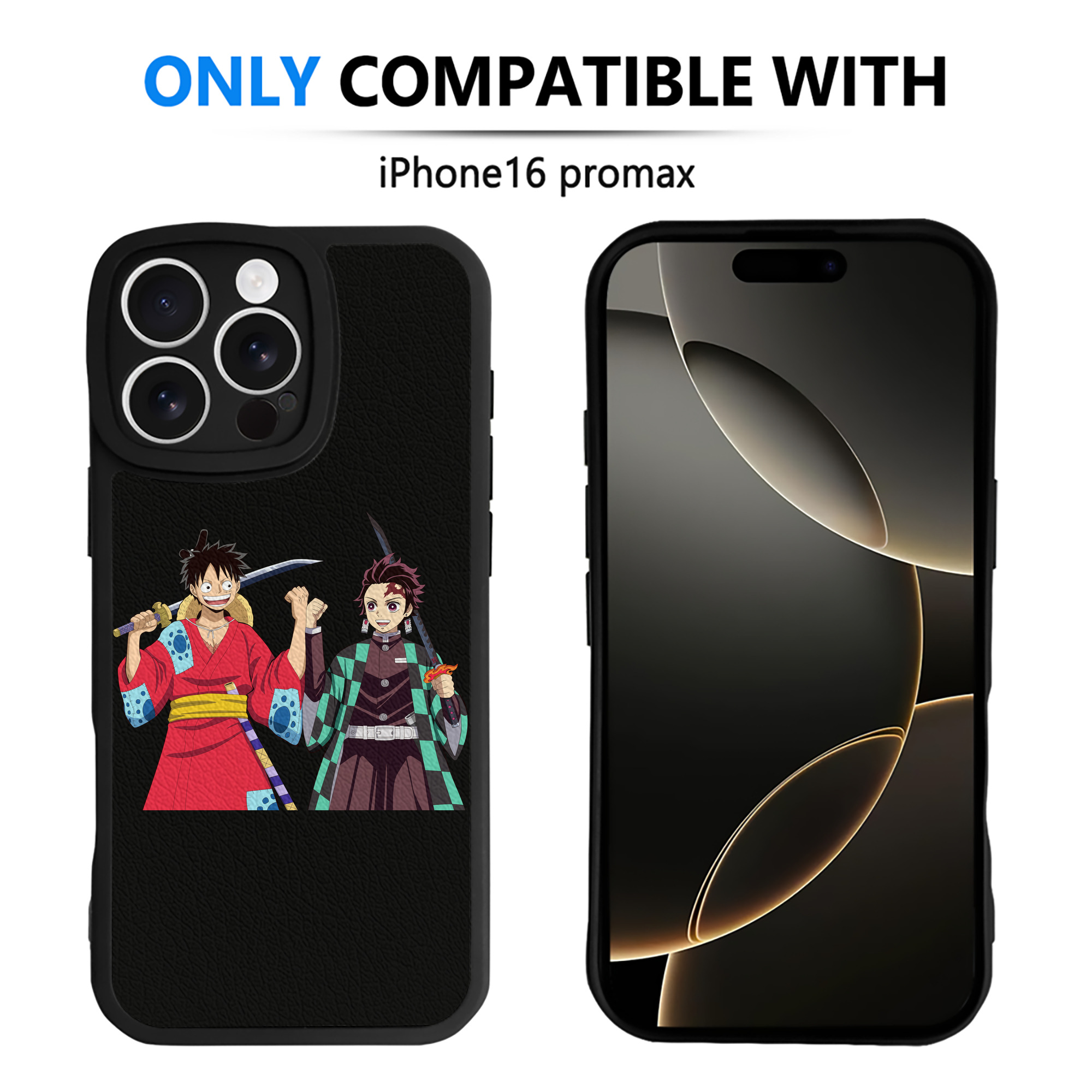 （画像用） 鬼滅の刃 竈門 炭治郎／かまど たんじろう Kamado Tanjirou 【iPhone 16シリーズ対応】シリコンスマホケース（レザー調） 材質：シリコン
